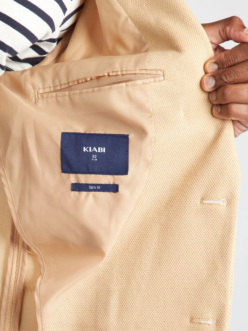 Blazer en maille piquée   Beige