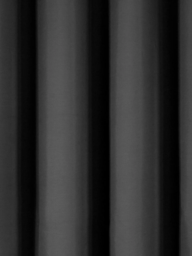Rideau déco uni occultant et thermique   Noir