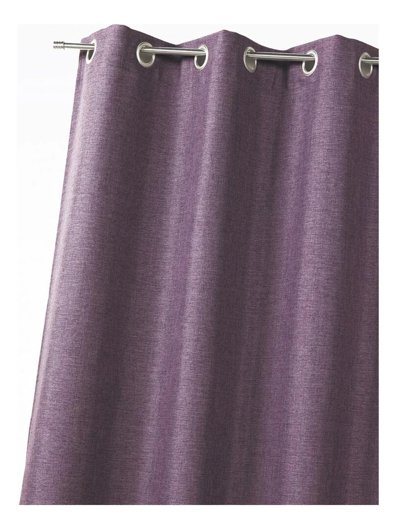 Rideau uni occultant et isolant thermique avec doublure polaire Violet prune