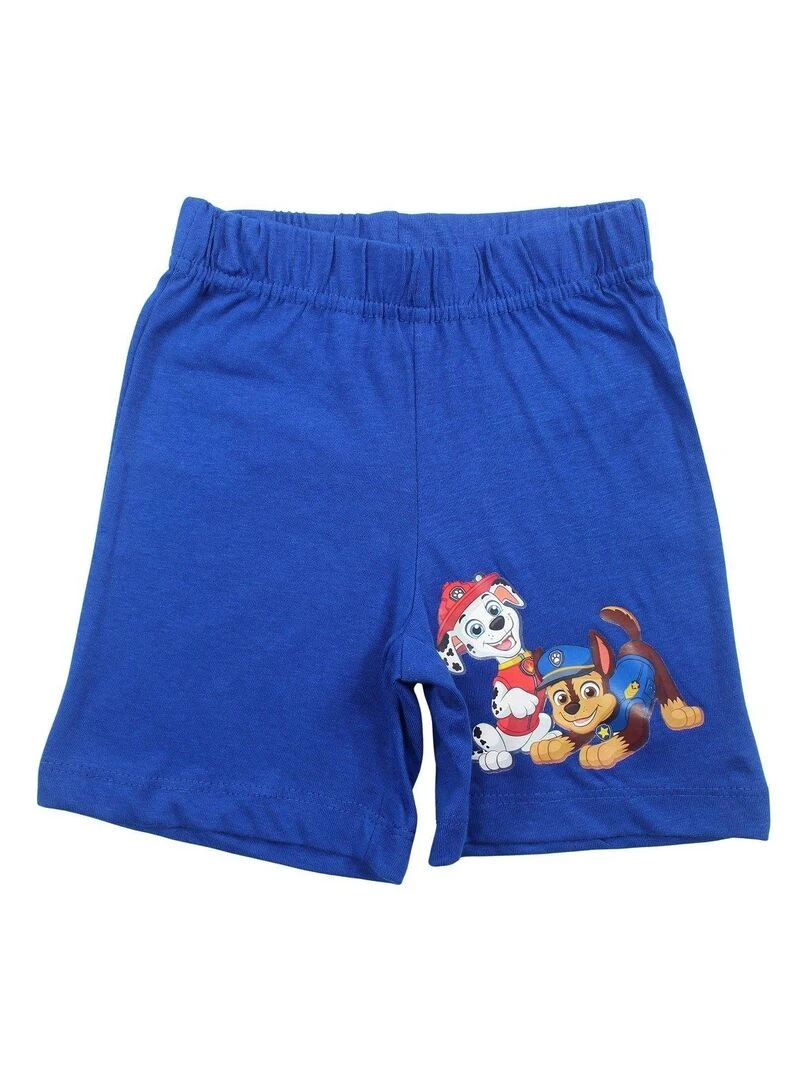 Paw Patrol   Ensemble ​​T shirt short garçon Imprimé La Pat' Patrouille   Bleu