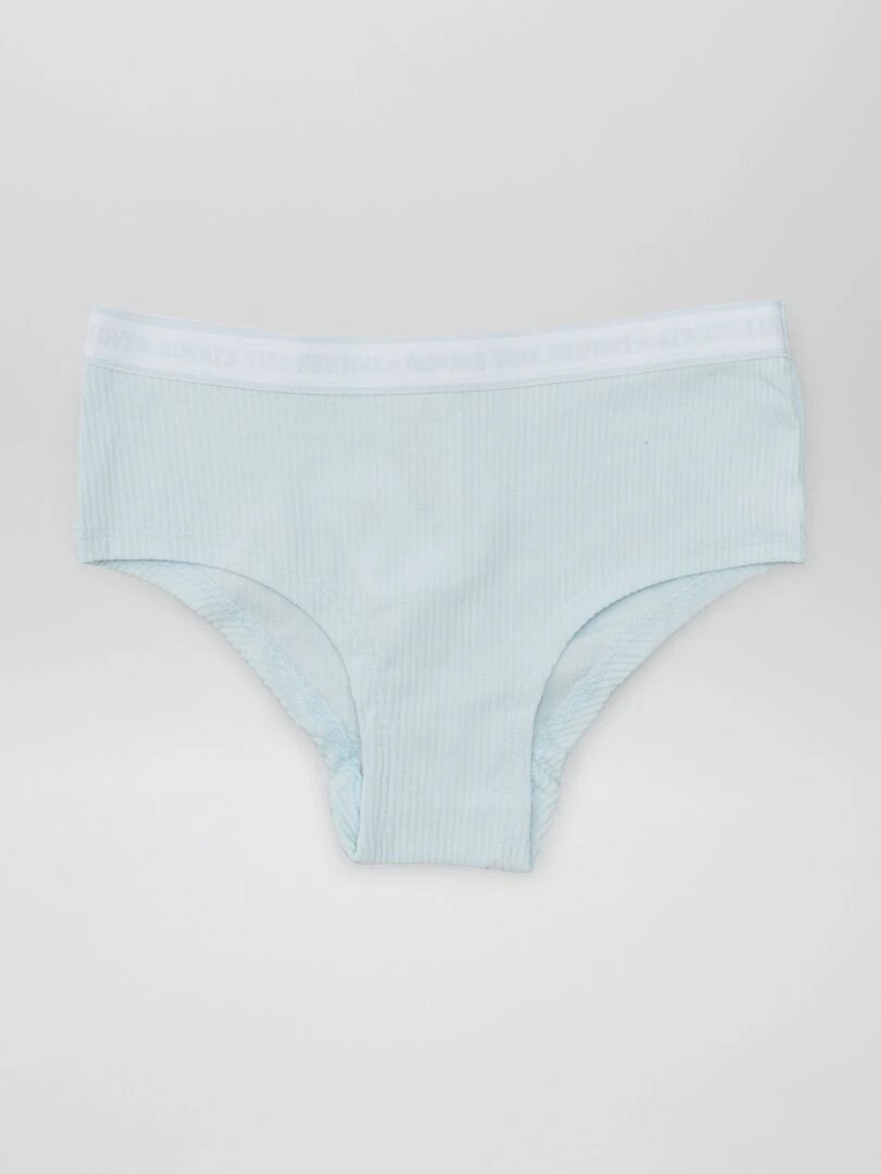 Lot de 3 shorties en maille côtelée Violet/rose/bleu