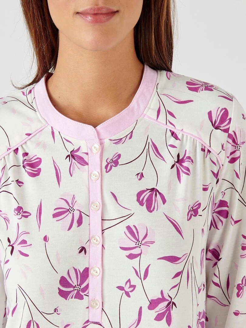 Chemise de nuit Thermolactyl avec chauffe épaules Damart Rose