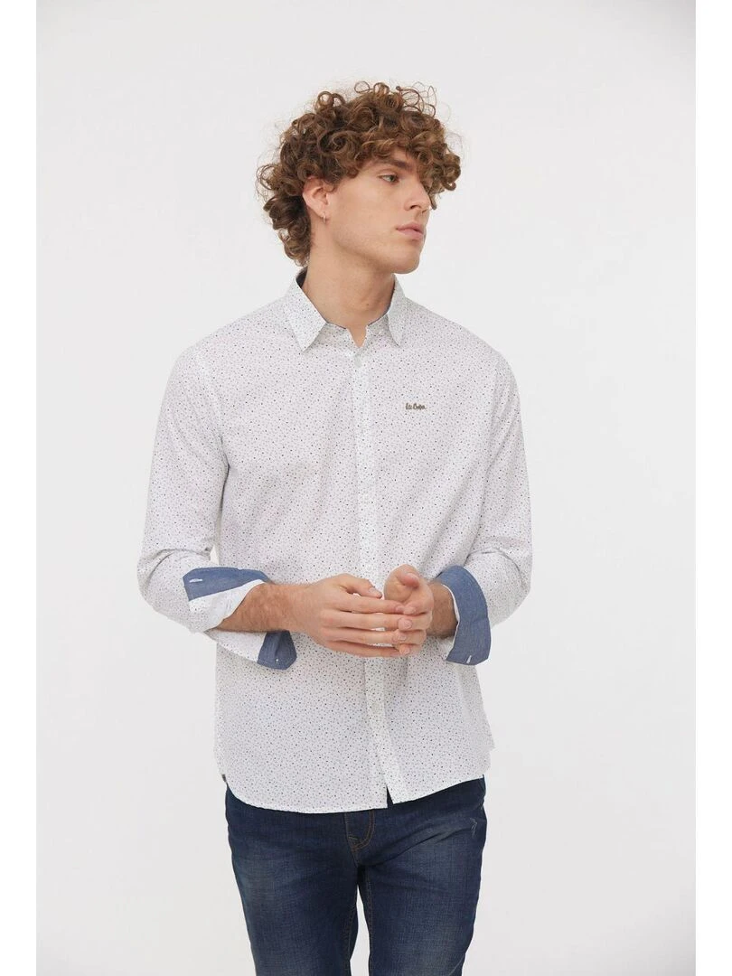 Lee Cooper Chemise manches longues coton comfort DIXEA Blanc