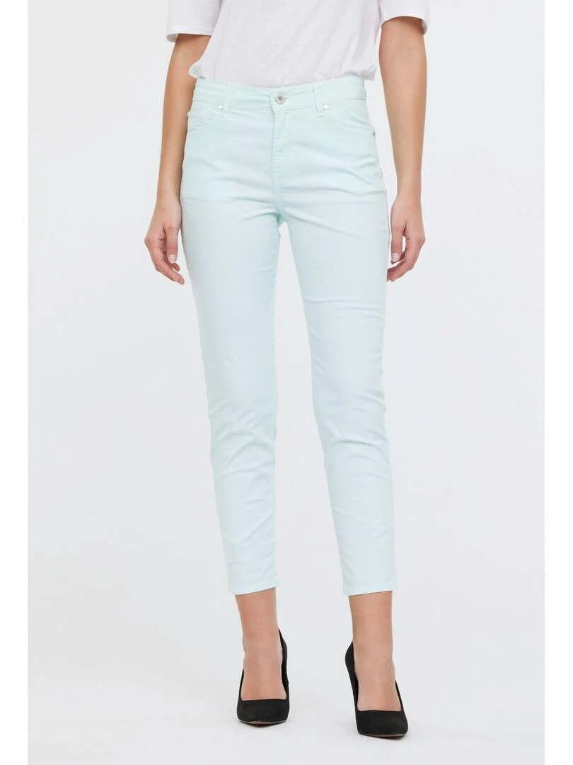 Lee Cooper Pantalon coton slim LC135 Bleu lagon