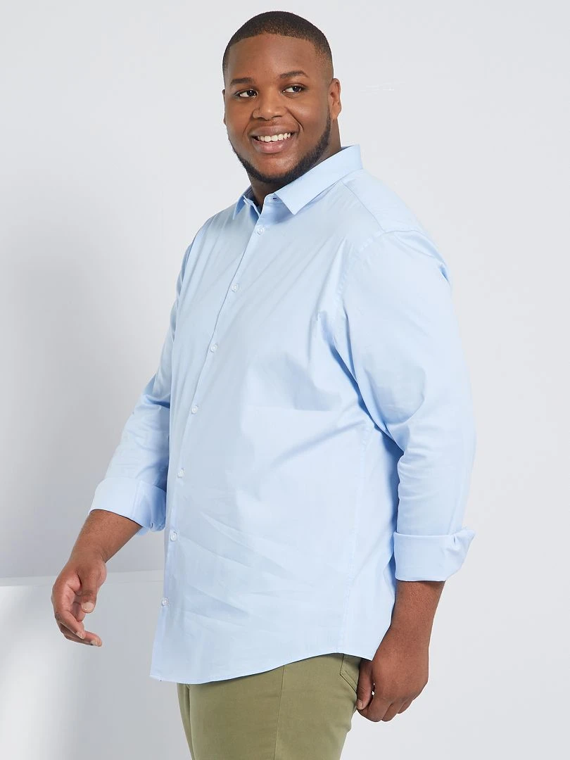 Chemise droite et stretch   Bleu ciel