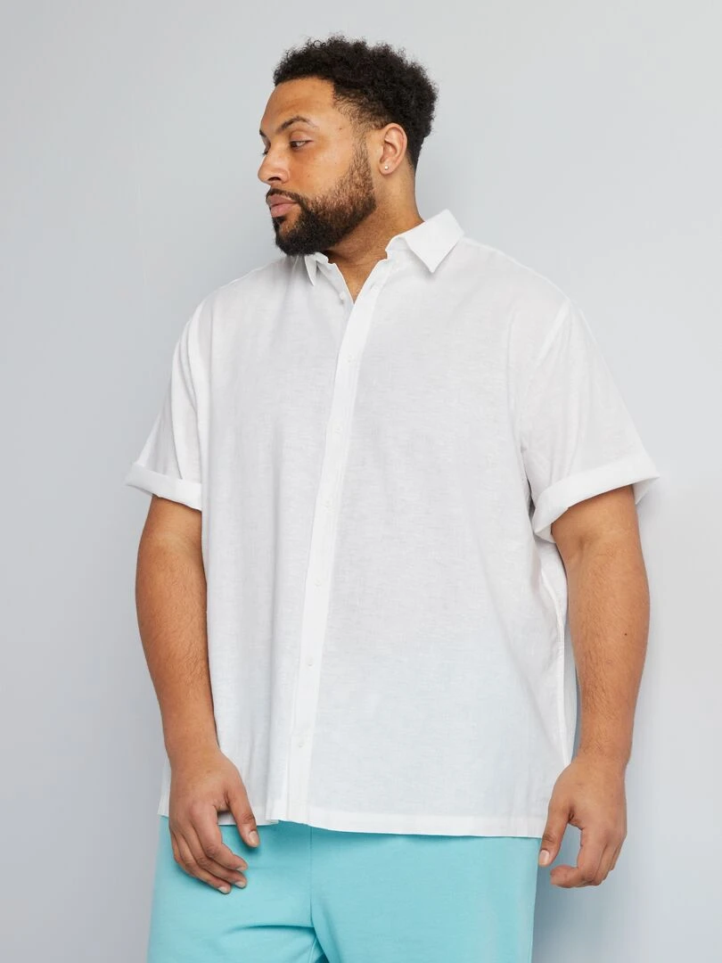 Chemise manches courtes blanc