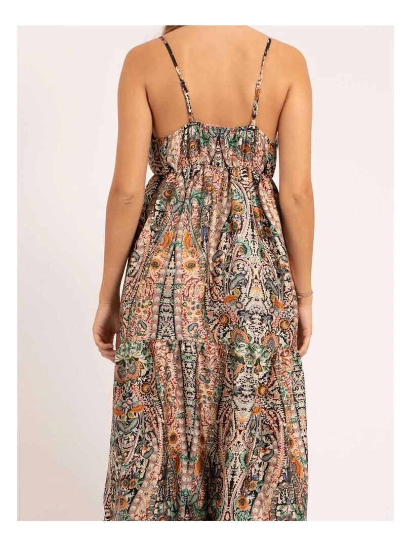 Robe longue motifs IMIRI Noir