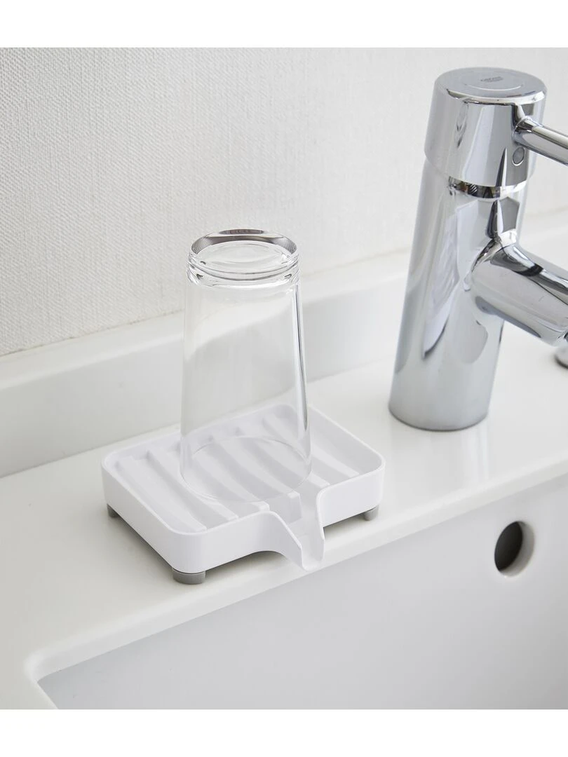 Porte Savon Avec Bec Verseur Blanc   L11 Cm   Blanc