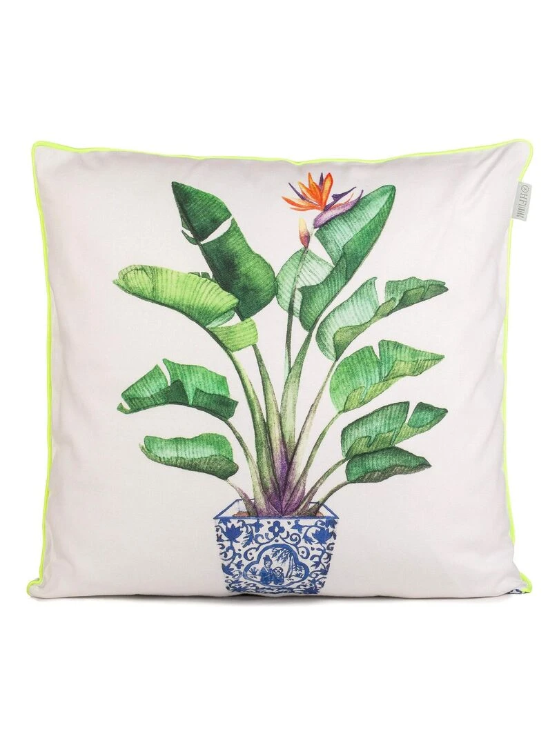 Housse de coussin décoratif Strelitzia "Happyfriday" Blanc