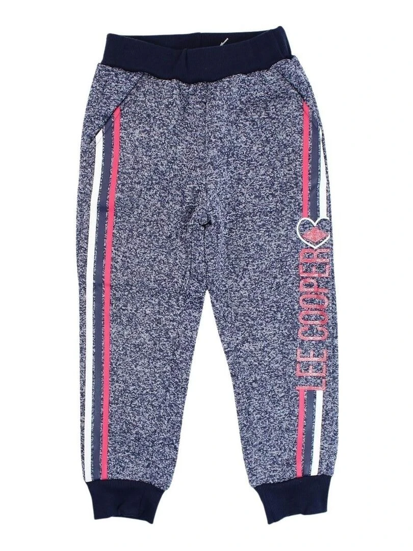 Lee Cooper Pantalon fille imprimé logo Bleu