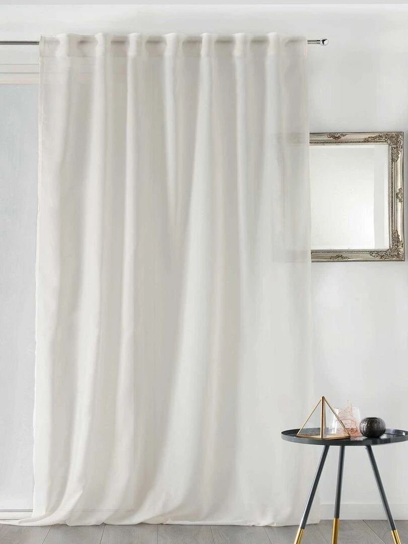 Voilage Uni Effet Soyeux Beige