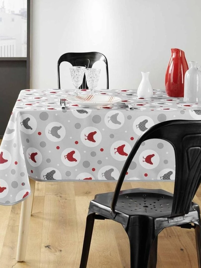 Nappe rectangulaire 150x240 cm Suzette gris Gris
