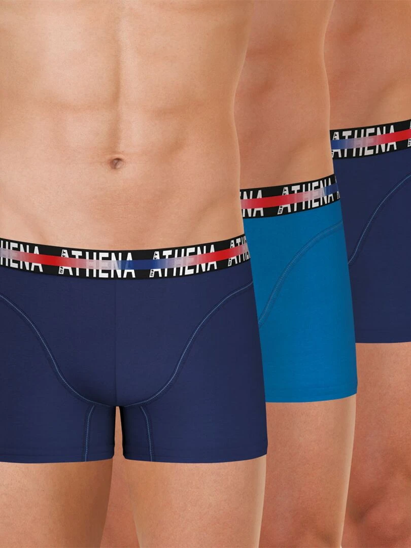 Lot de 3 boxers homme Endurance 24h Bleu marine