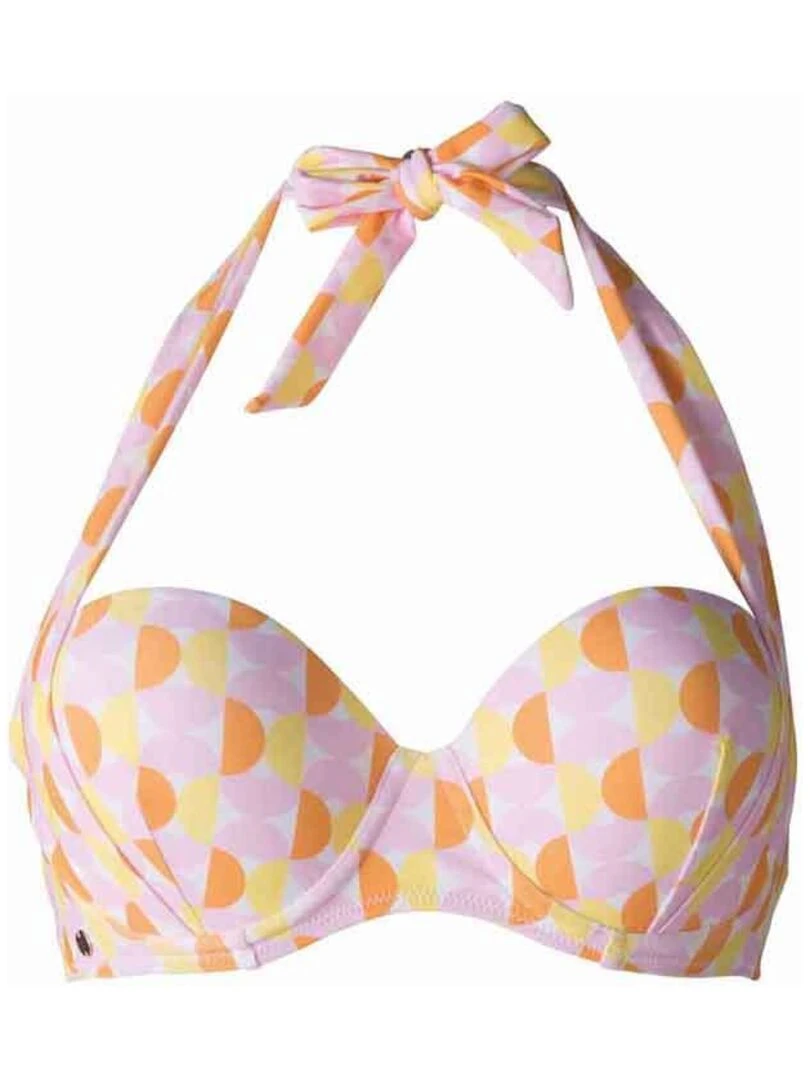 Haut de maillot de bain bandeau SEVENTIES Brigitte Bardot Bain Rose