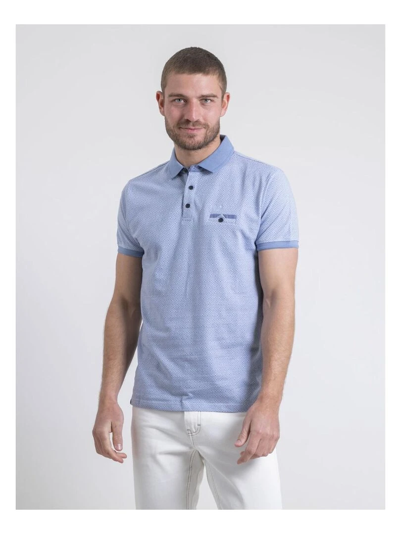 Polo manches courtes pur coton POULOUKA Bleu marine
