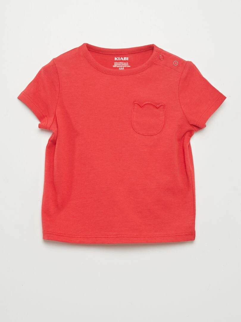 Lot de 2 t shirts simples   Rouge