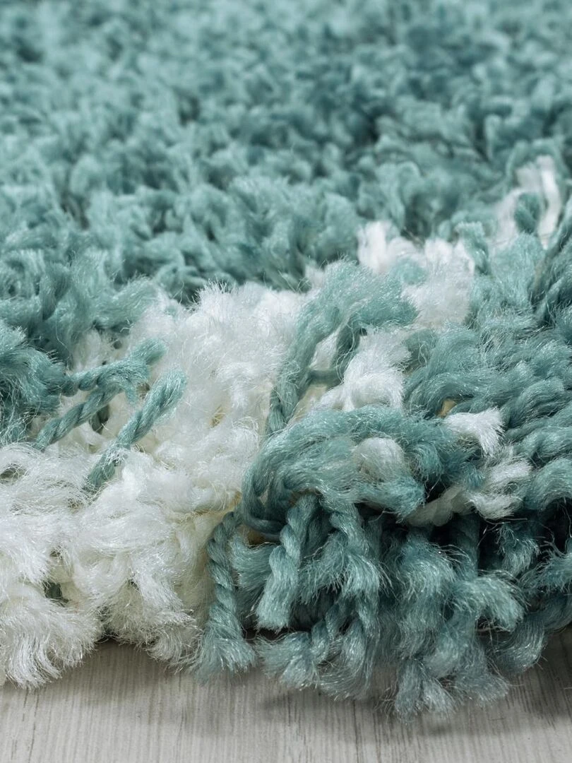 Tapis berbère style SHAGGY A OEKO TEX®   Bleu