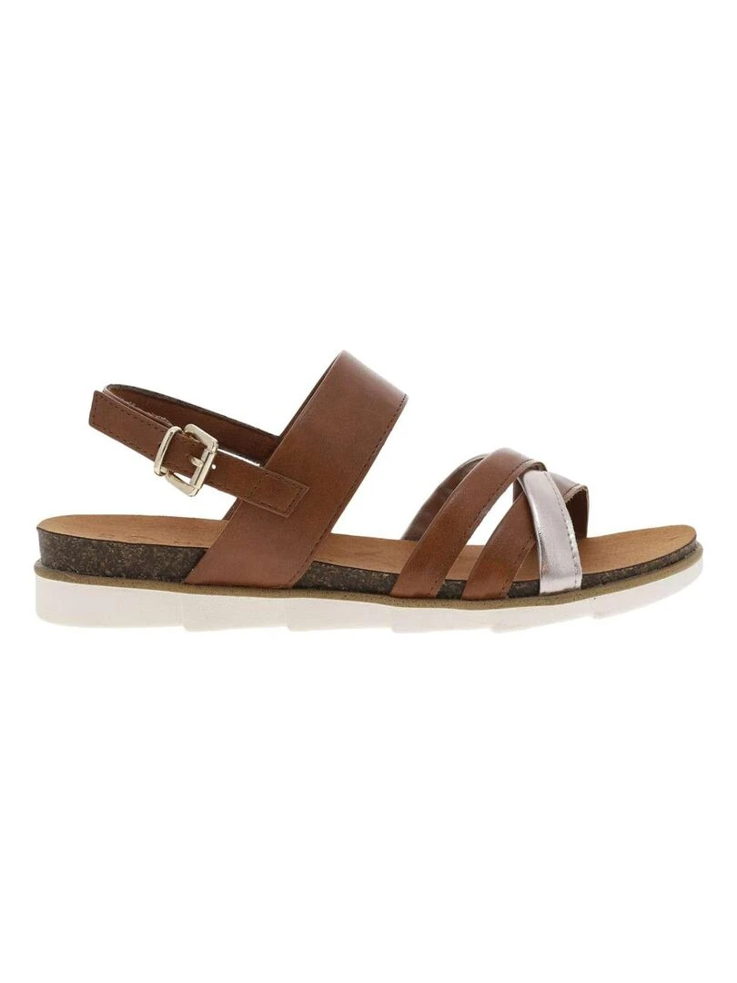 MARCO TOZZI Nu pieds plats cuir Cognac