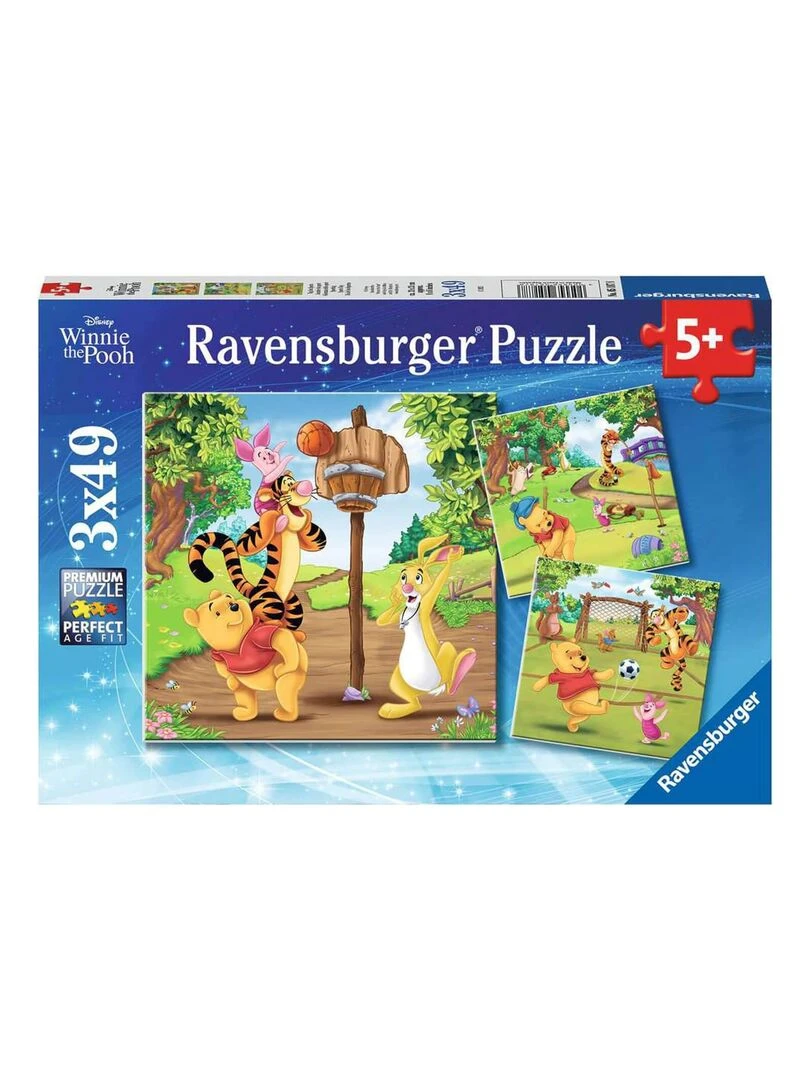 Puzzles 3 x 49 pièces : Disney Winnie l'Ourson : Journée sportive N/A