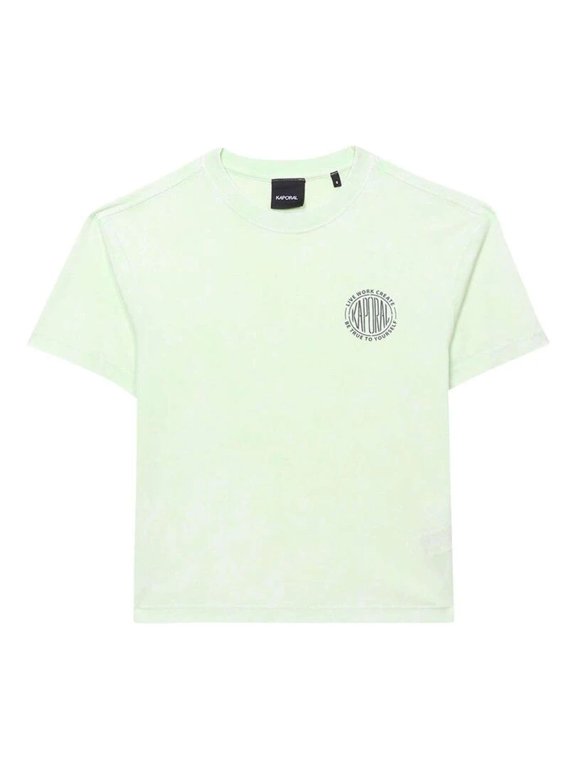 KAPORAL T shirt en coton col rond Vert d'eau