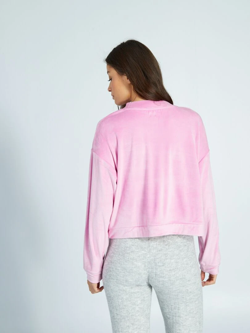 Sweat de nuit en polaire   rose
