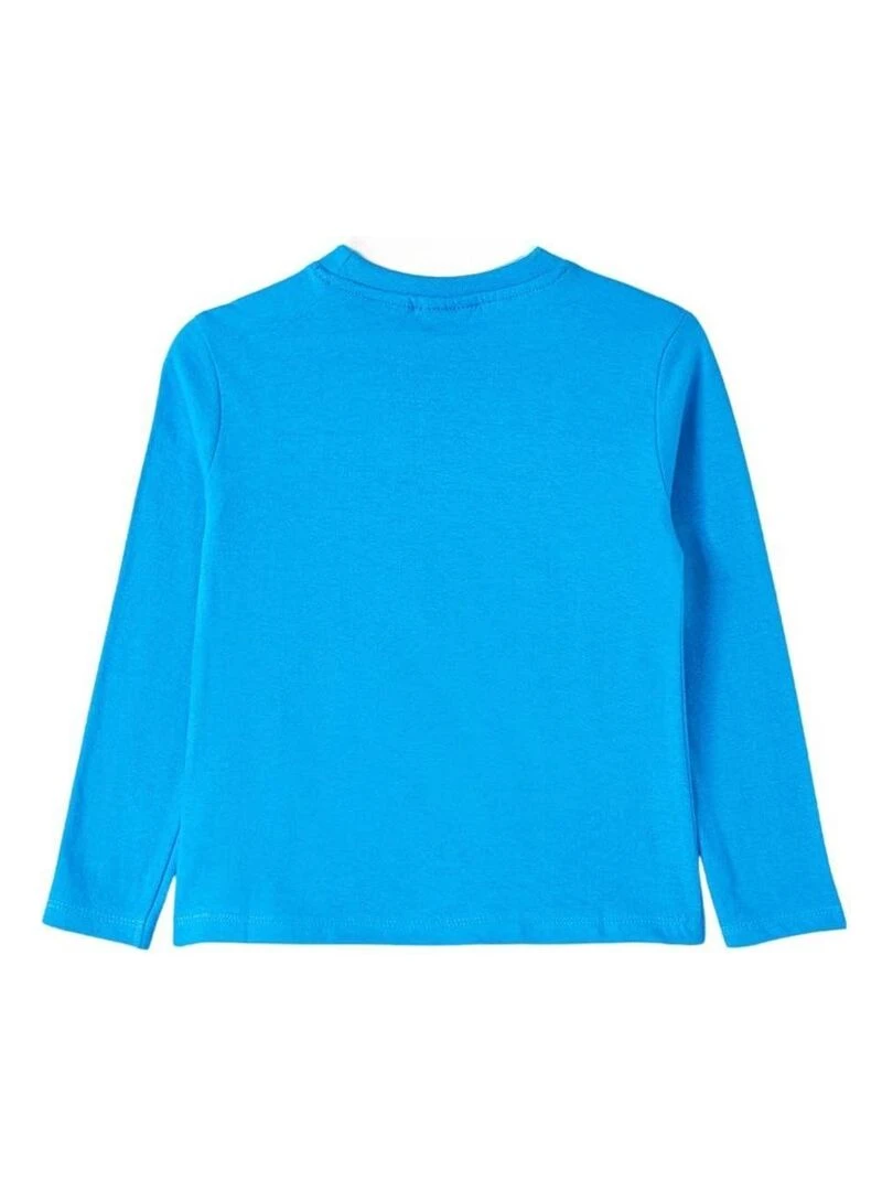Sonic T shirt garçon imprimé Sonic en coton Bleu