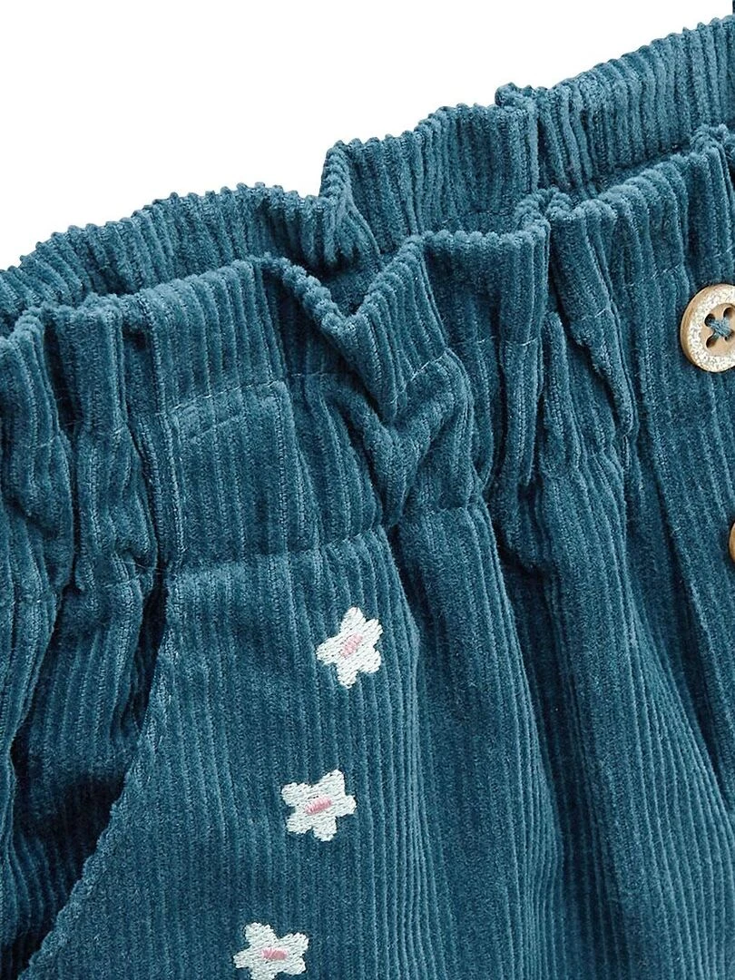 Short bébé en velours côtelé Népal   Bleu