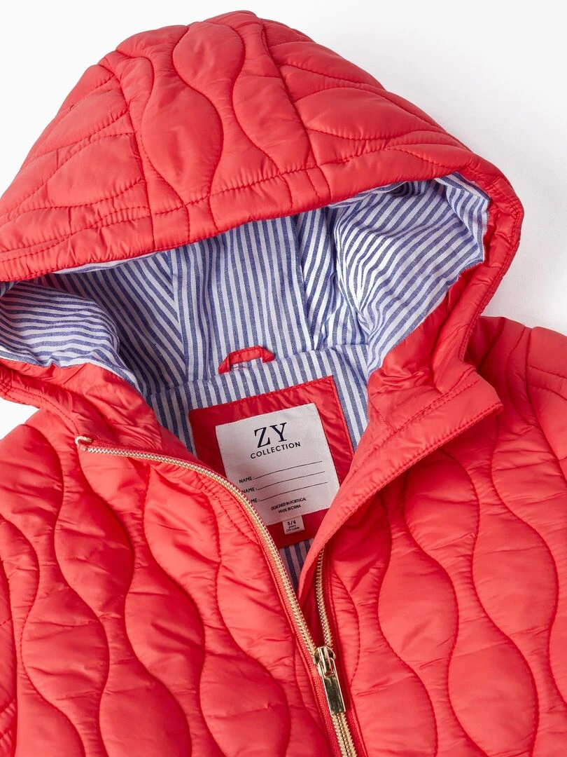 Manteau Matelassé avec Capuche pour Fille  SPRING BEGINS   Rose