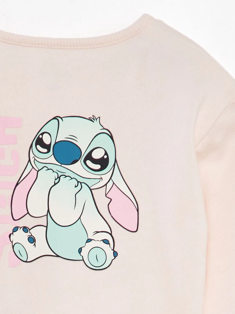 Sweat en french terry 'Stitch'   Rose