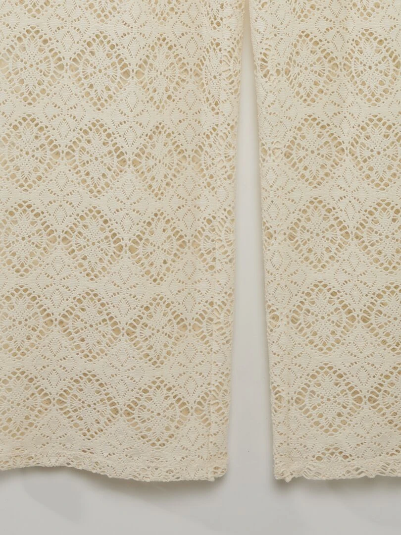 Pantalon évasé en crochet   JDY Tall   Beige