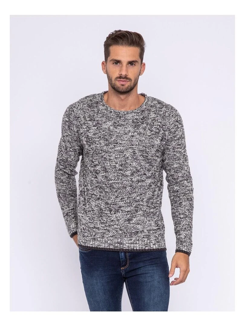 Pull col rond LALAK Gris foncé