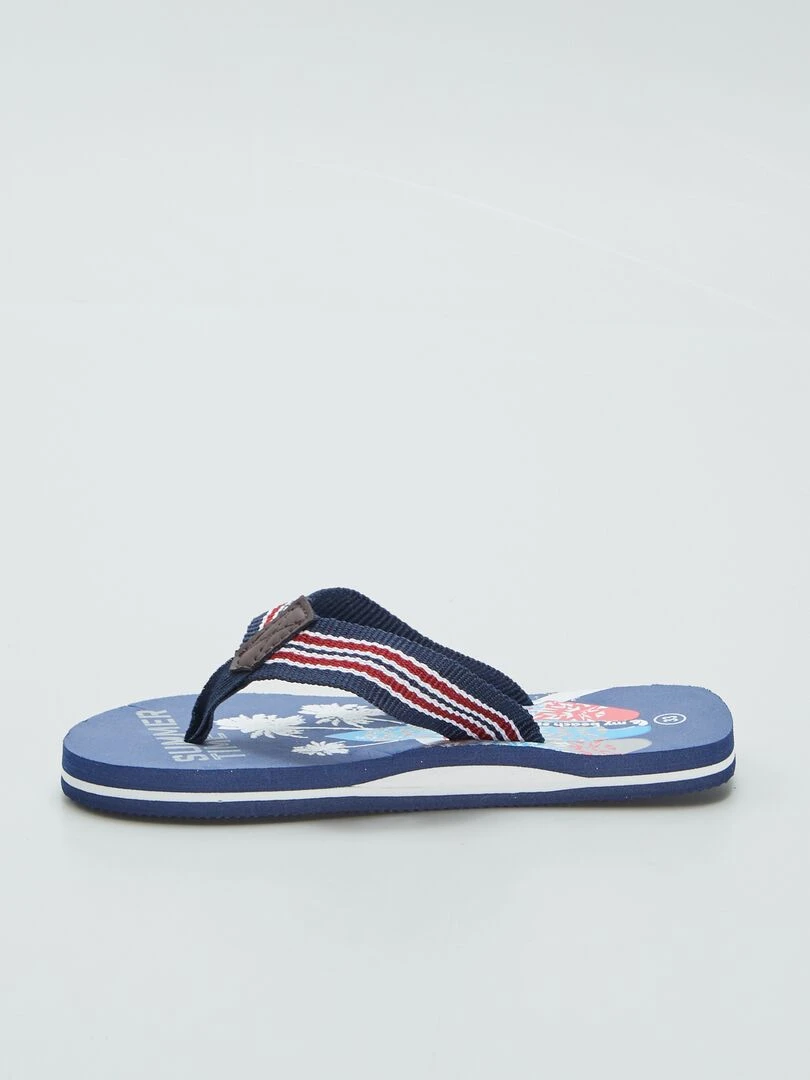 Tongs imprimées surf   bleu