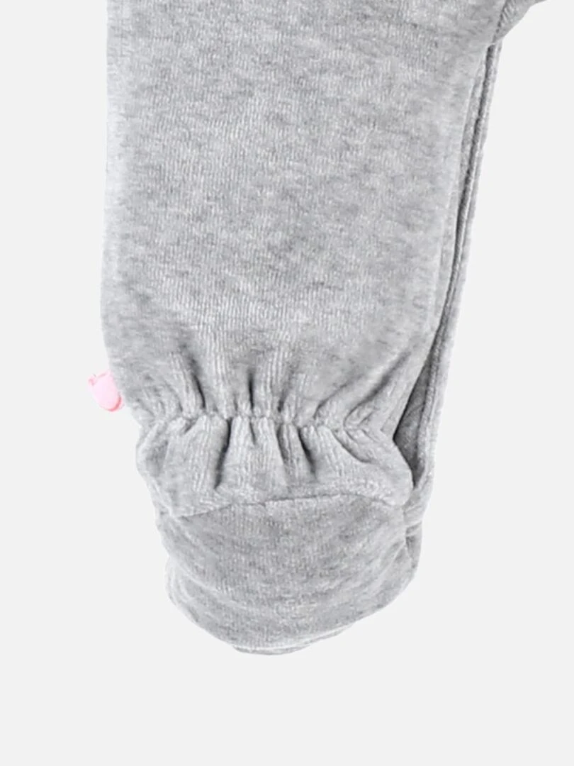 Pyjama 1 pièce Babou en velours    Noukie's   Gris