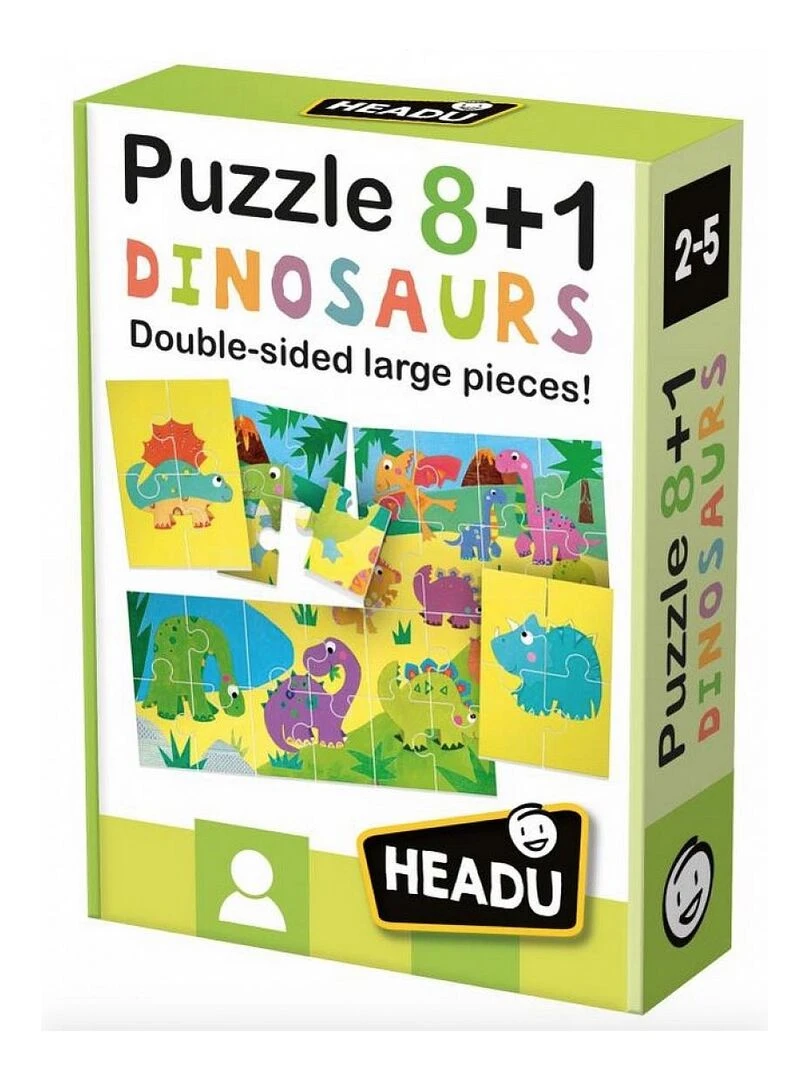 Puzzle recto verso 8+1 Dinosaures N/A