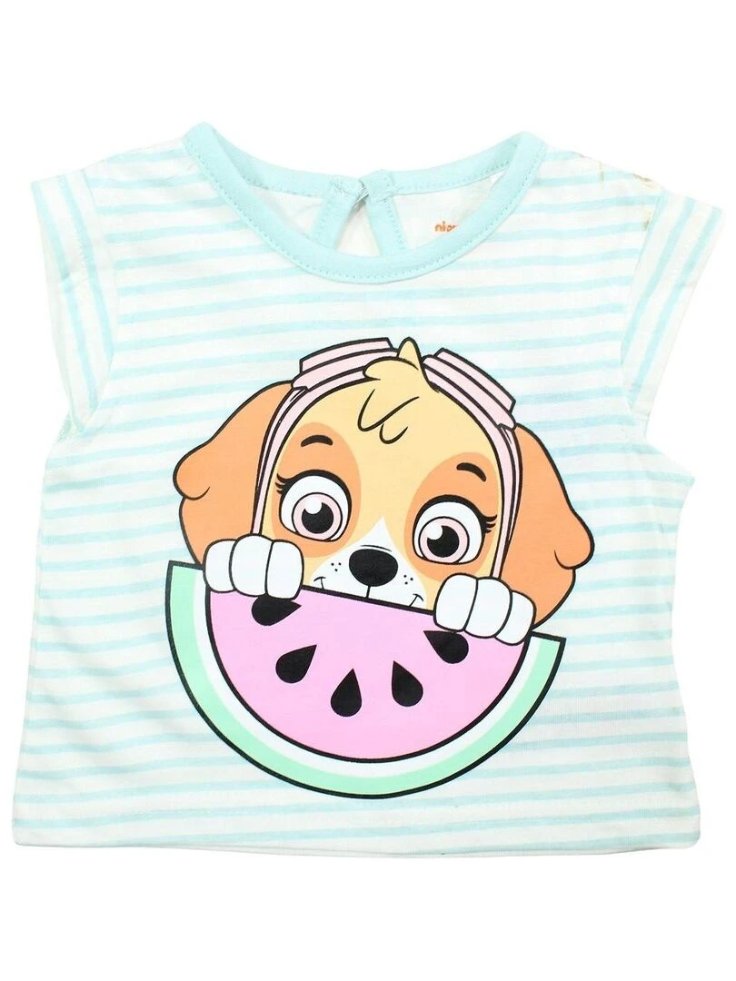 Paw Patrol Ensemble T shirt legging bébé fille Imprimé La Pat' Patrouille Bleu