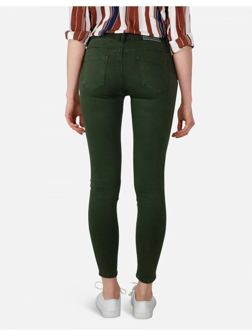 Jean slim taille haute Kebello   Vert