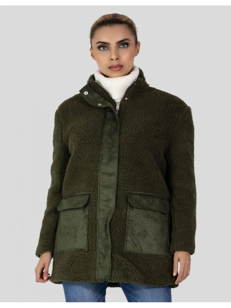 Manteau molletonné Kebello Vert