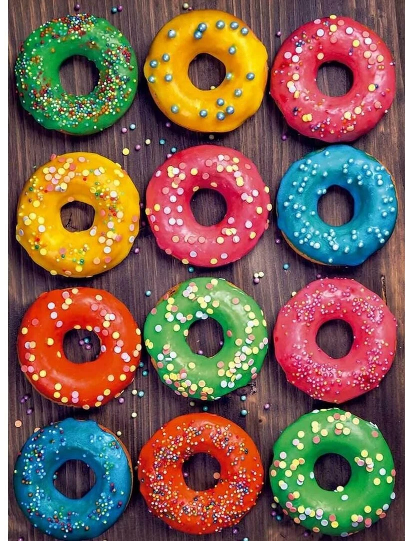 Puzzle 500 pièces : Des Beignets Colorés N/A