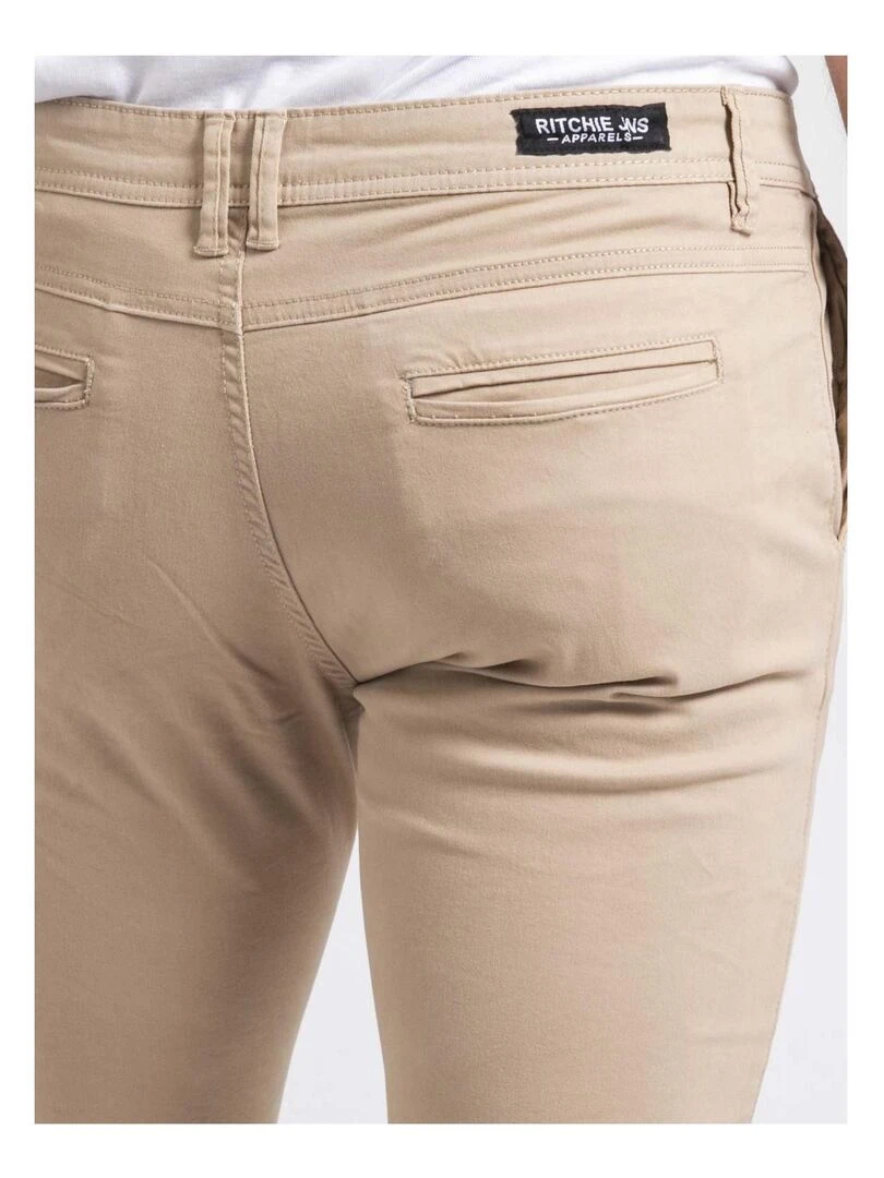 Pantalon chino VALDEK   Marron
