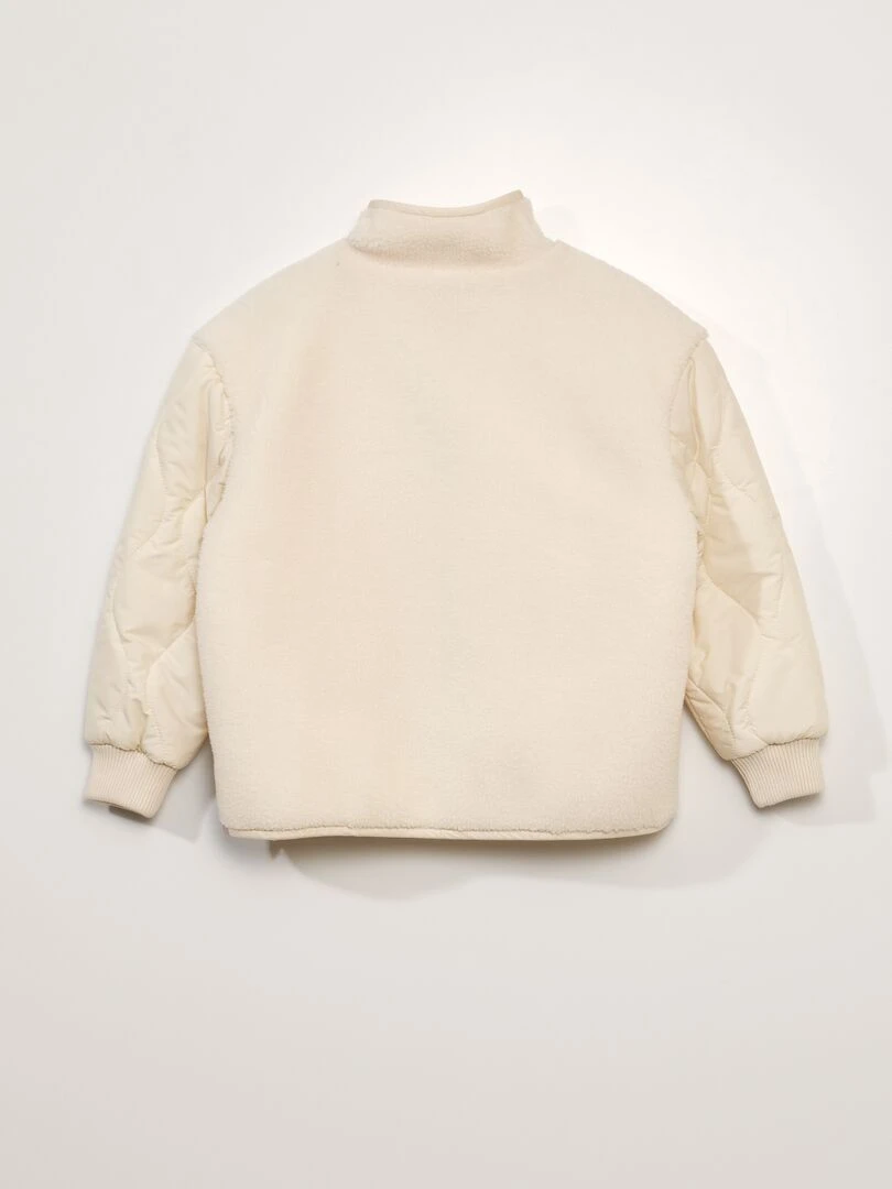 Blouson en sherpa esprit doudoune Beige