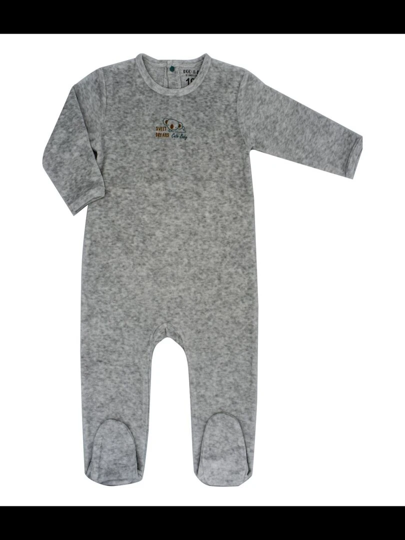 Pyjama Velours 'koala''doo&bo' Gris