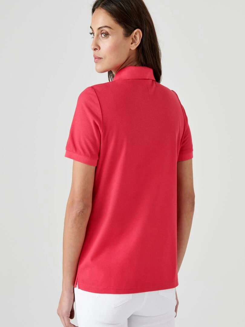 Polo maille piquée   Damart   Rose framboise