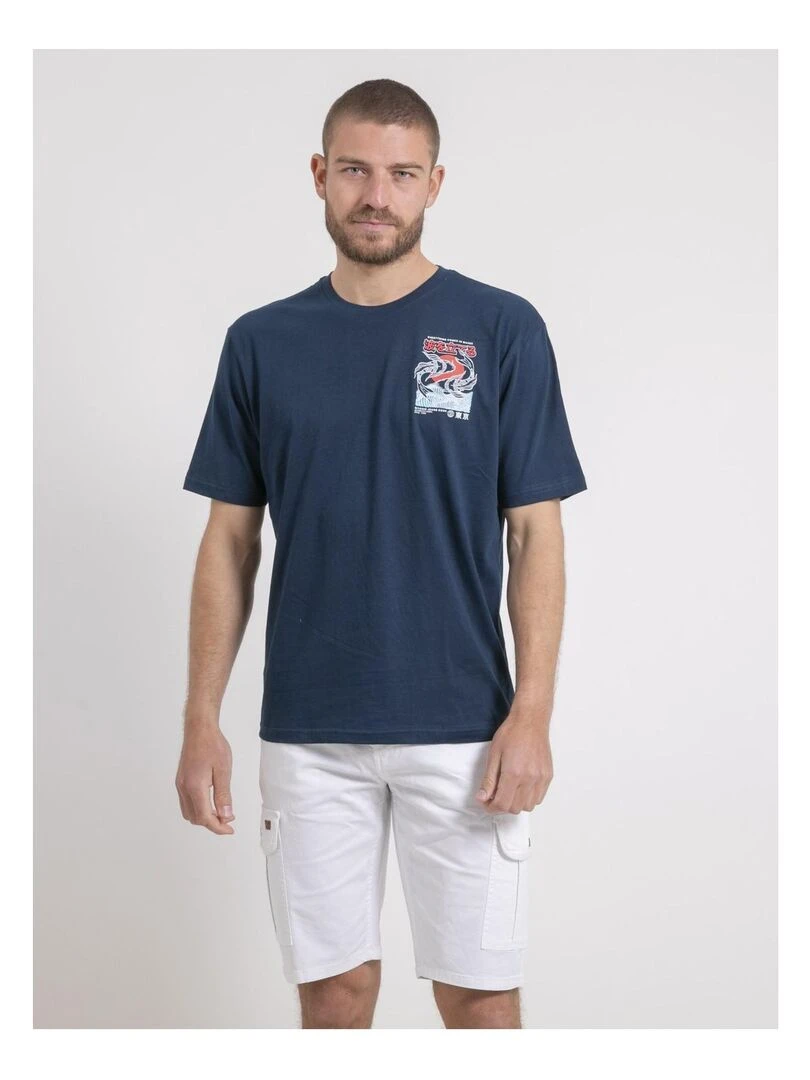 T shirt col rond oversize pur coton NIGORILLE Kaki