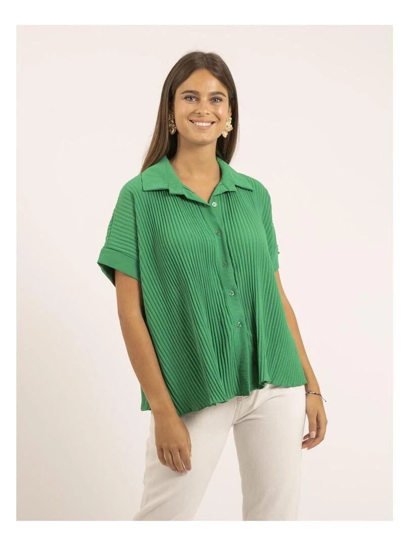 Chemise manches courtes OKAPI Vert