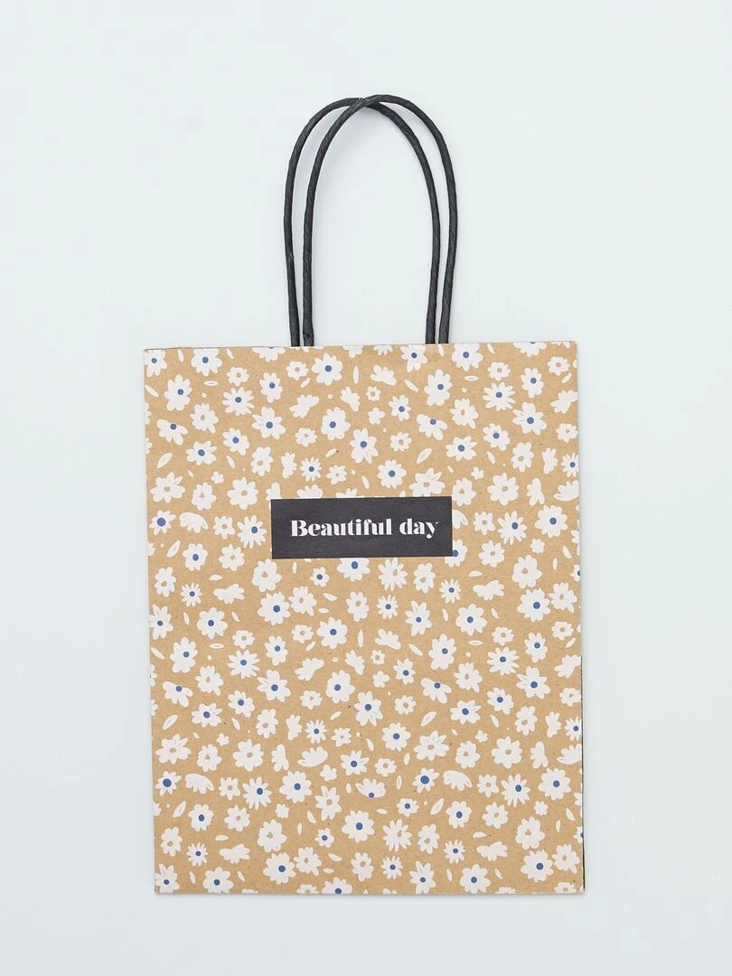 Sac cadeau imprimé   imprimé fleurs