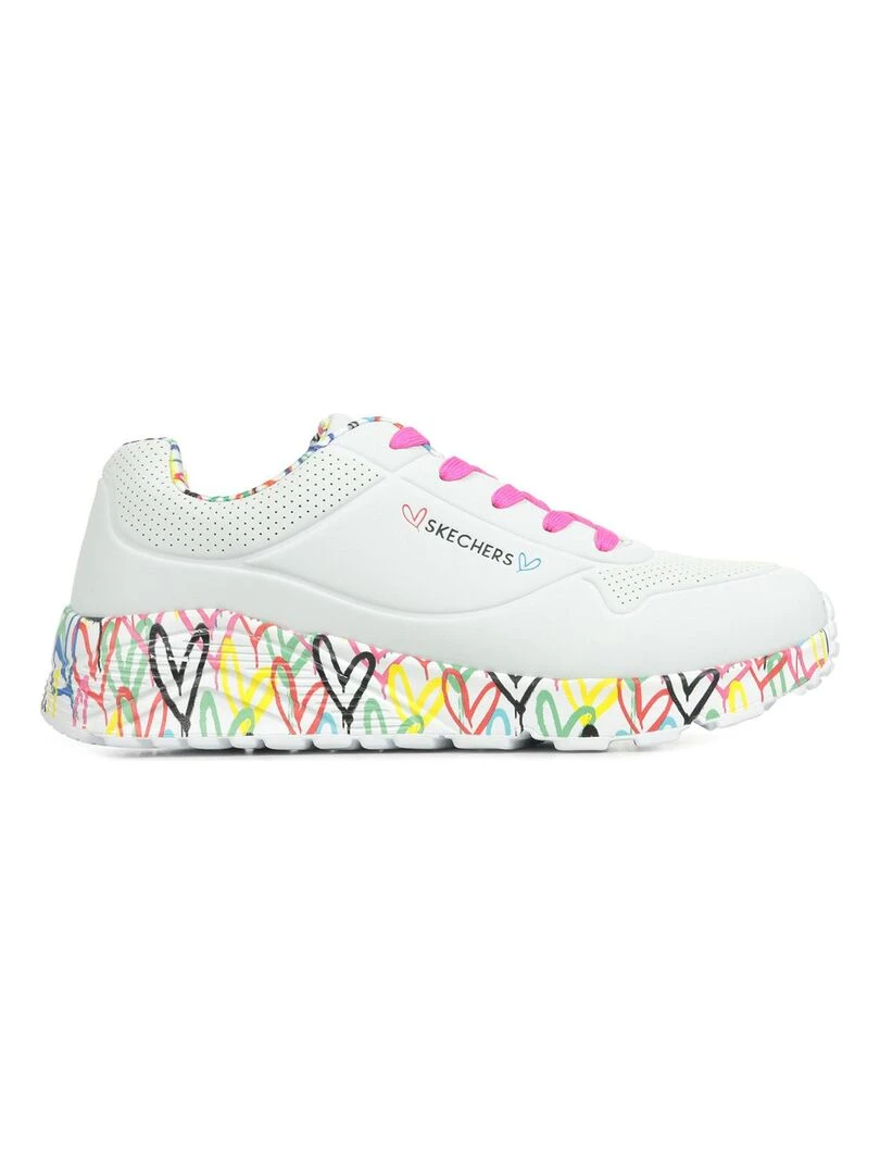 Baskets Skechers Lovely Luv Blanc Multicolore