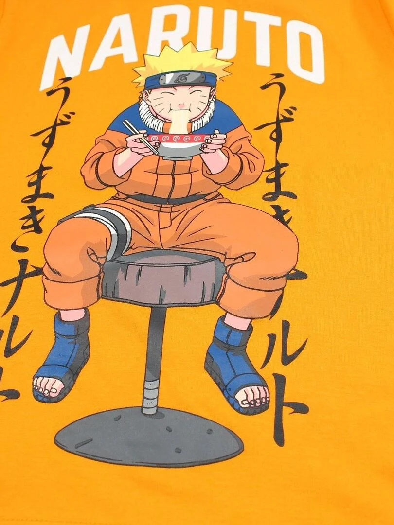 Naruto   Ensemble ​​T shirt short garçon Imprimé Naruto   Orange