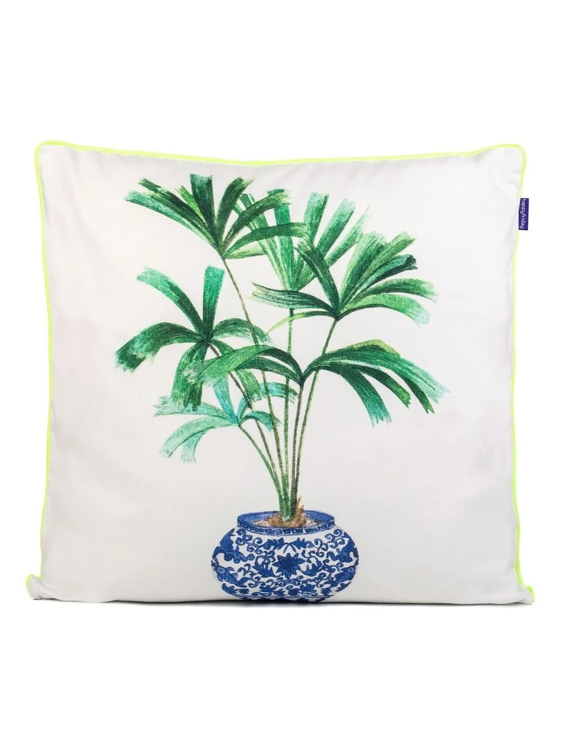 Housse de coussin décoratif Rhapis "Happyfriday" Blanc