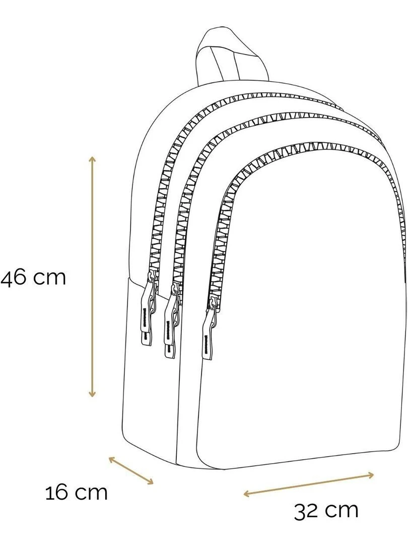 BAGTROTTER Sac à dos 2 compartiments 46 cm Harry Potter Noir   Noir