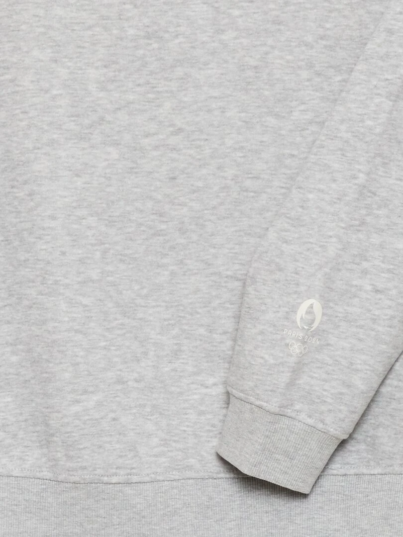 Sweat à capuche en en molleton   Paris 2024   Gris